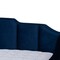 Baxton Studio Lennon Modern and Contemporary Navy Blue Velvet Fabric Full Size Daybed with Trundle 186-11467-Zoro - alternate 4